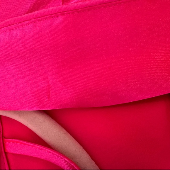 La senza robe kimono lightweight silky satiny neon pink with waist tie - Picture 12 of 12